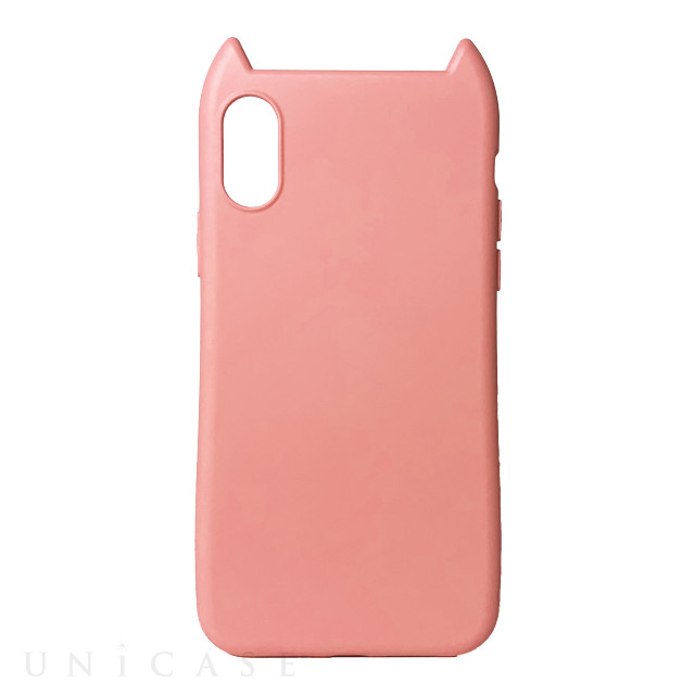 【iPhoneXR ケース】HANA 衝撃吸収TPU 猫耳デザインケース (PINK)