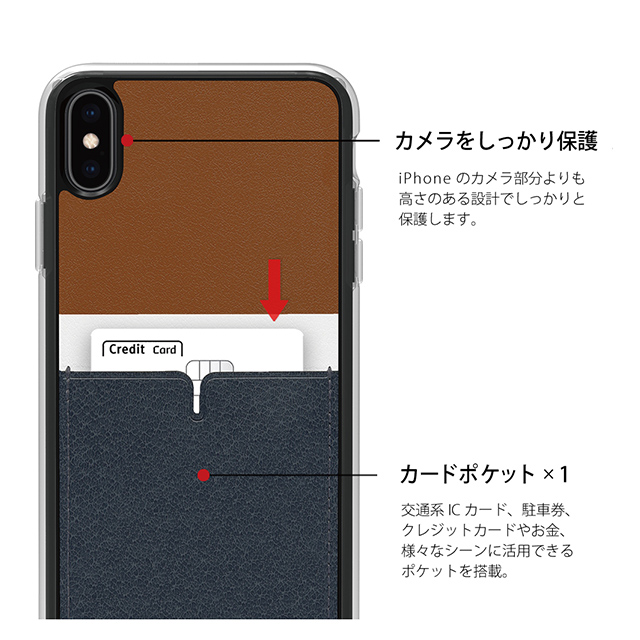 【iPhoneXS Max ケース】C1 バックポケットケース (Tan)goods_nameサブ画像