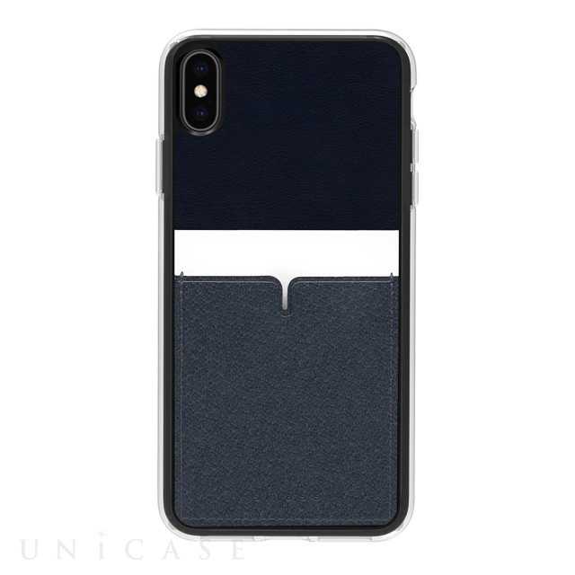 【iPhoneXS Max ケース】C1 バックポケットケース (Navy)