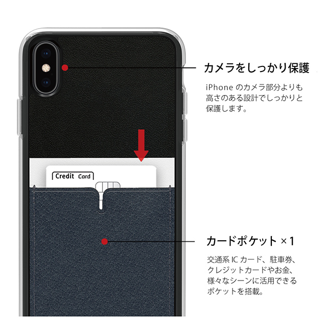 【iPhoneXS Max ケース】C1 バックポケットケース (Black)goods_nameサブ画像