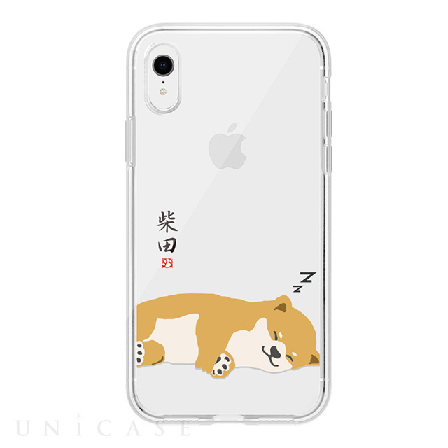 【iPhoneXR ケース】しばたさんクリアケース (昼寝)