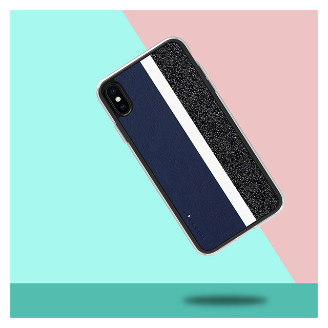 【iPhoneXS Max ケース】Stripe デザインケース (Navy)サブ画像