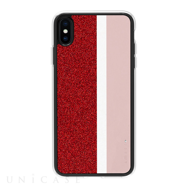 【iPhoneXS Max ケース】Stripe デザインケース (Pink)