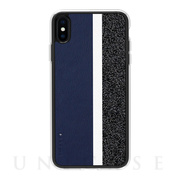 【iPhoneXS Max ケース】Stripe デザインケース (Navy)