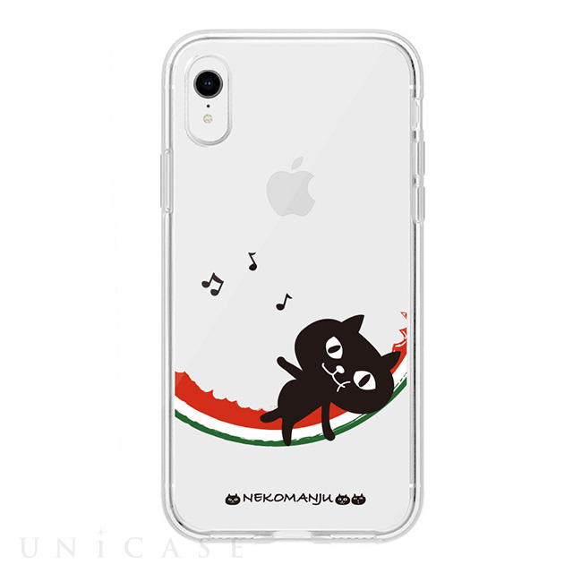 【iPhoneXR ケース】ネコマンジュウクリアケース (スイカ)