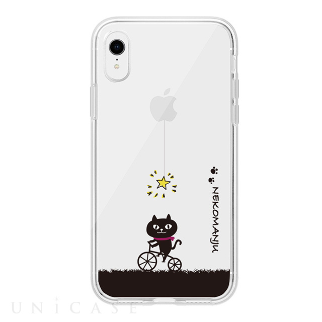 【iPhoneXR ケース】ネコマンジュウクリアケース (サイクリング)