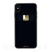 【iPhoneXS Max ケース】Rebon 本革 デザインケース (Black)