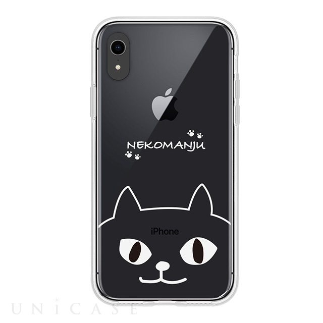 【iPhoneXR ケース】ネコマンジュウクリアケース (イタズラネコライン)