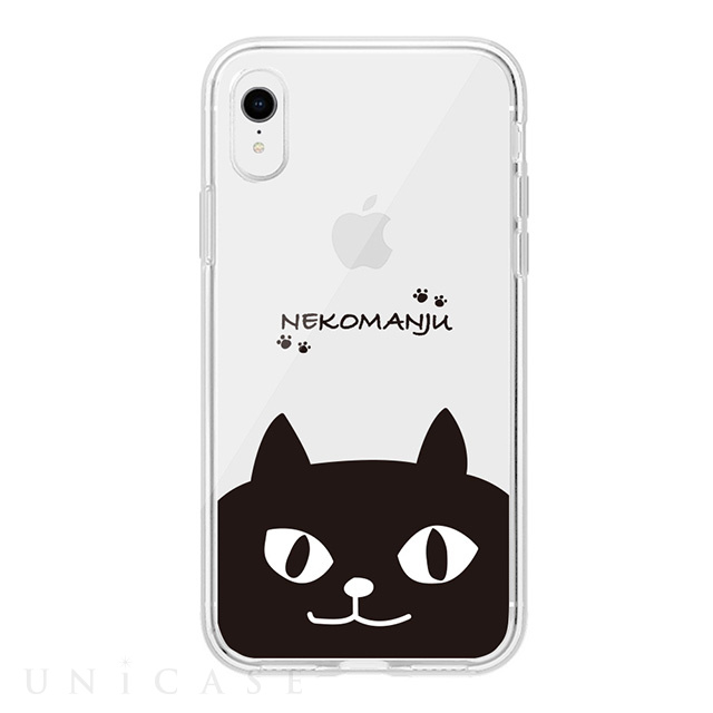 【iPhoneXR ケース】ネコマンジュウクリアケース (インパクトイタズラネコ)