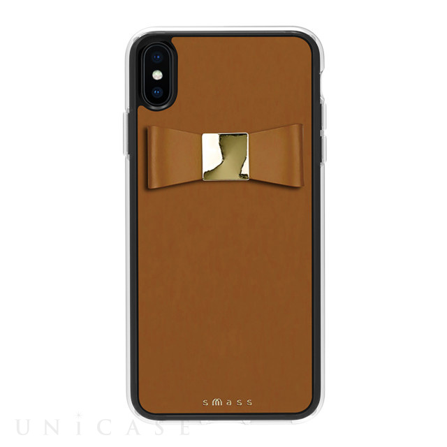 【iPhoneXS Max ケース】Rebon 本革 デザインケース (Tan)