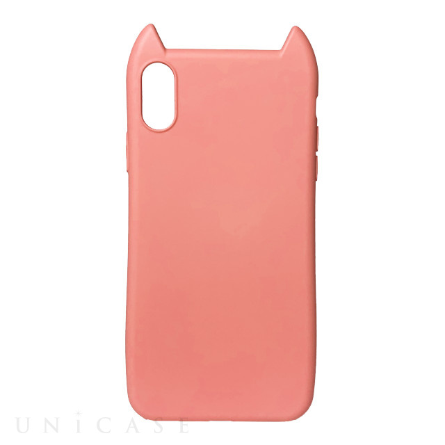 【iPhoneXS Max ケース】HANA 衝撃吸収TPU 猫耳デザインケース (PINK)