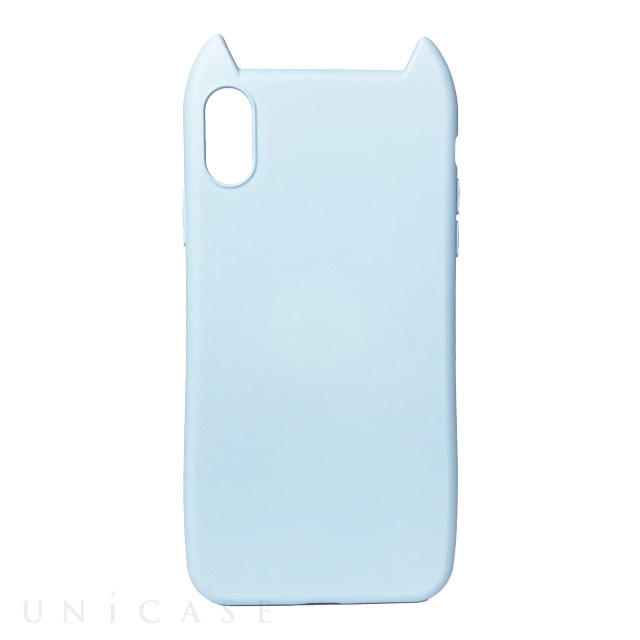 【iPhoneXS Max ケース】HANA 衝撃吸収TPU 猫耳デザインケース (BLUE)