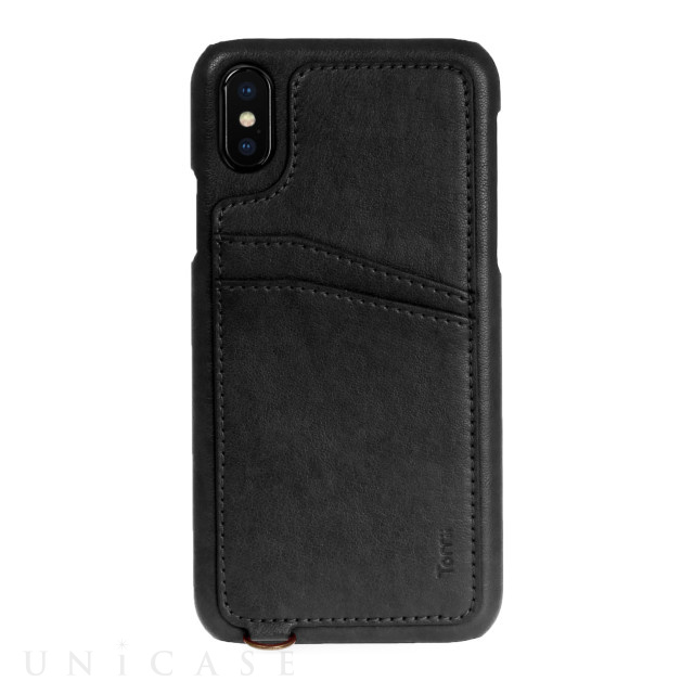 【iPhoneXS/X ケース】KOALA カードポケット付きiPhoneケース（ストラップ付き） Black