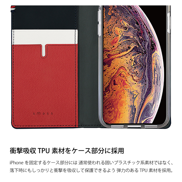 【iPhoneXS Max ケース】CAPO.F 本革手帳型ケース (Navy)サブ画像