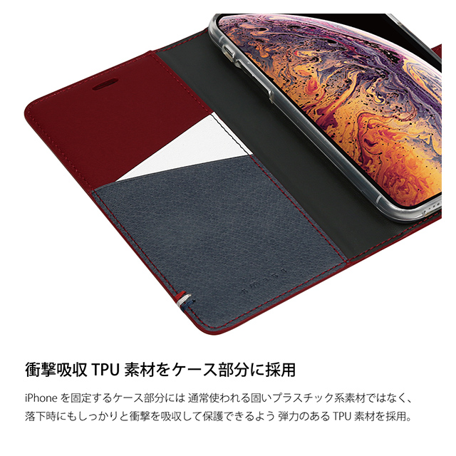 【iPhoneXS Max ケース】CAPO.D 本革手帳型ケース (Burgundy)goods_nameサブ画像