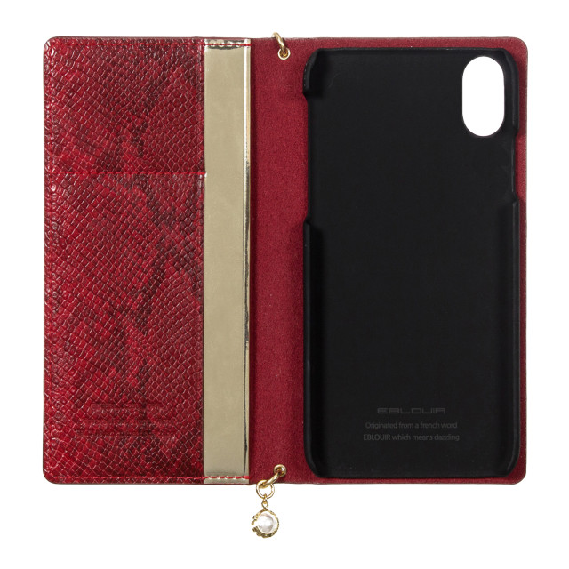 【iPhoneXS/X ケース】Gold trim Wallet (レッド)サブ画像