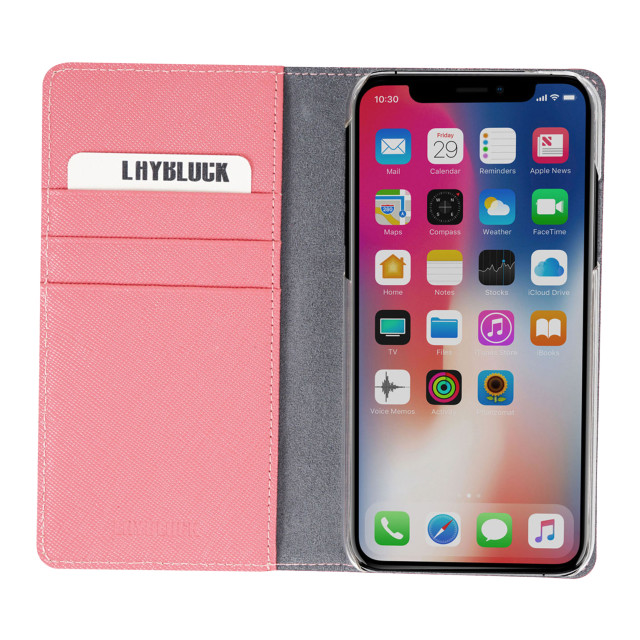 【iPhoneXR ケース】Saffiano Flip Case（ベビーピンク）goods_nameサブ画像