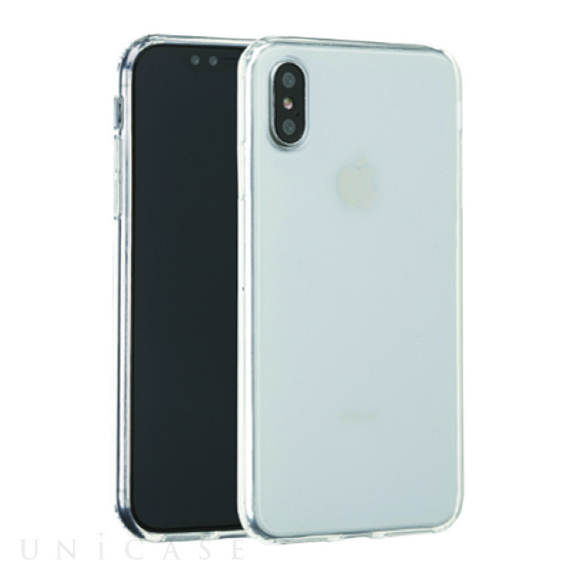 【iPhoneXS Max ケース】サイドカラードクリアハイブリッドケース (クリア)