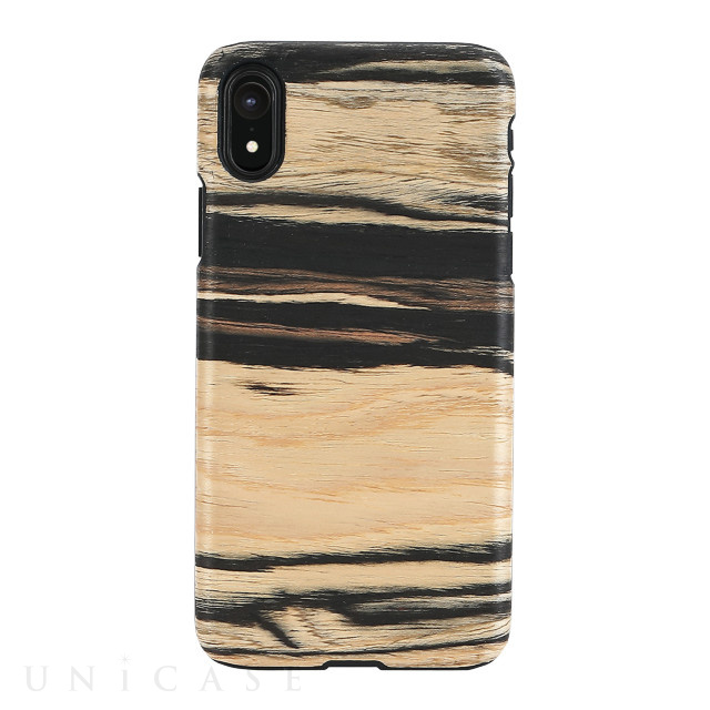 【iPhoneXR ケース】天然木ケース (White Ebony）