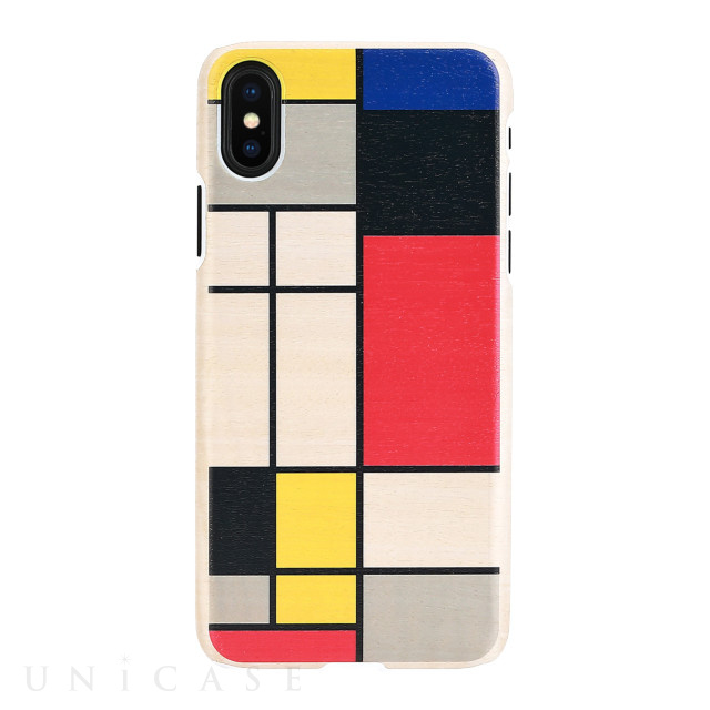 【iPhoneXS Max ケース】天然木ケース (Mondrian Wood）