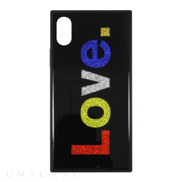 【iPhoneXS ケース】SQUBE GLITTER CASE (LOVE)