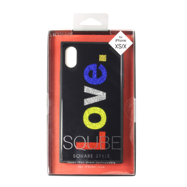 【iPhoneXS ケース】SQUBE GLITTER CASE (LOVE)サブ画像