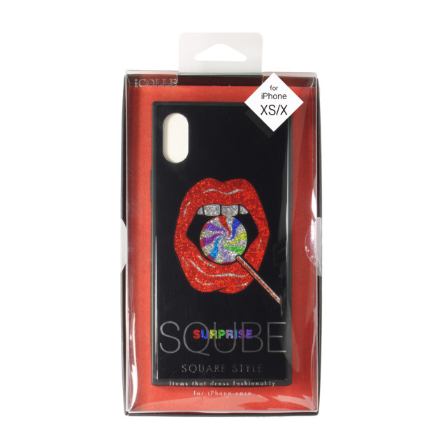 【iPhoneXS ケース】SQUBE GLITTER CASE (リップ)サブ画像