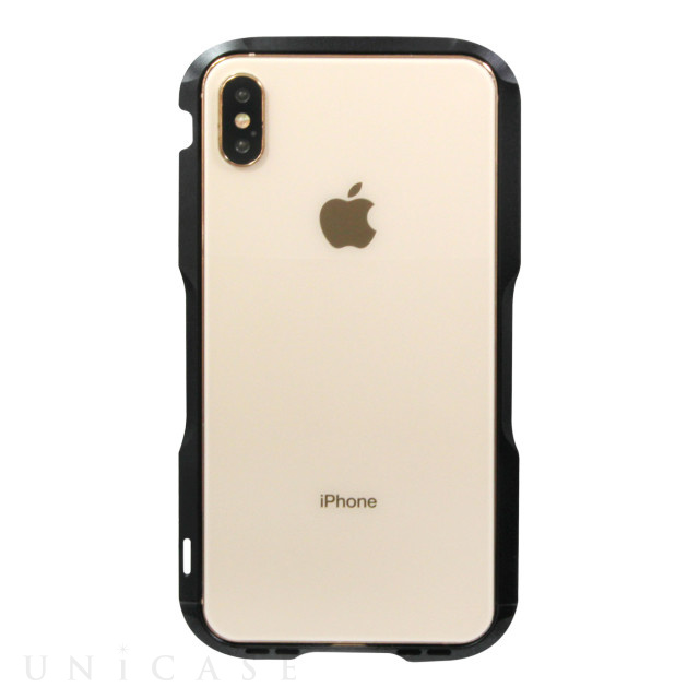 【iPhoneXS Max ケース】アルミニウムバンパー (ブラック)