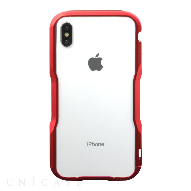 【iPhoneXS Max ケース】アルミニウムバンパー (レッド)