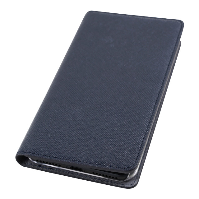 【iPhoneXS Max ケース】Saffiano Flip Case (クラシックネイビー)