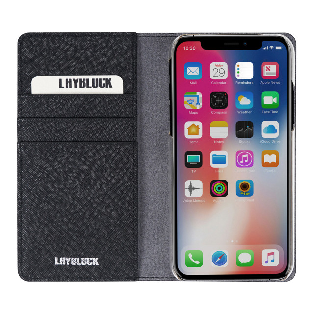 【iPhoneXS Max ケース】Saffiano Flip Case (ブラック)goods_nameサブ画像