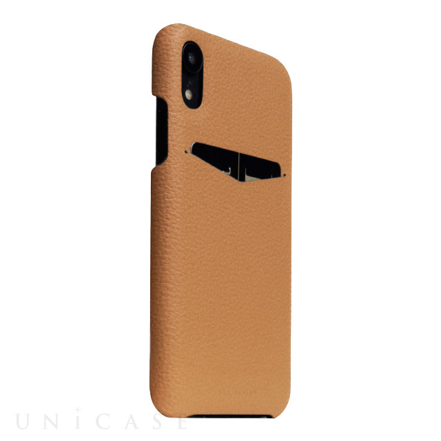 【iPhoneXR ケース】Full Grain Leather Back Case (Caramel Cream)