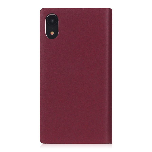 【iPhoneXR ケース】Calf Skin Leather Diary (バーガンディ)サブ画像