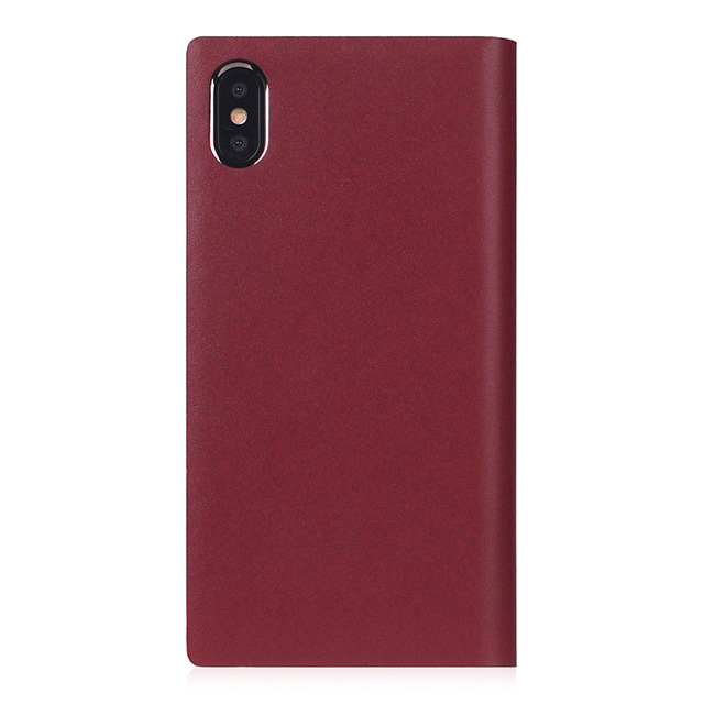 【iPhoneXS Max ケース】Calf Skin Leather Diary (バーガンディ)goods_nameサブ画像