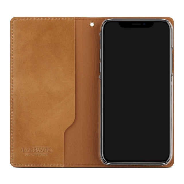 【iPhoneXS Max ケース】ITALY COW LEATHER CASE (ブラウン)サブ画像