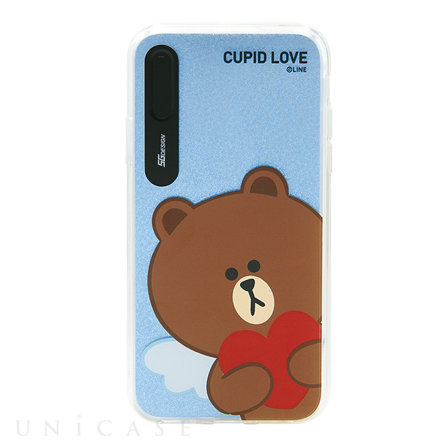 【iPhoneXS/X ケース】LIGHT UP CASE CUPID LOVE (ブラウンハート)