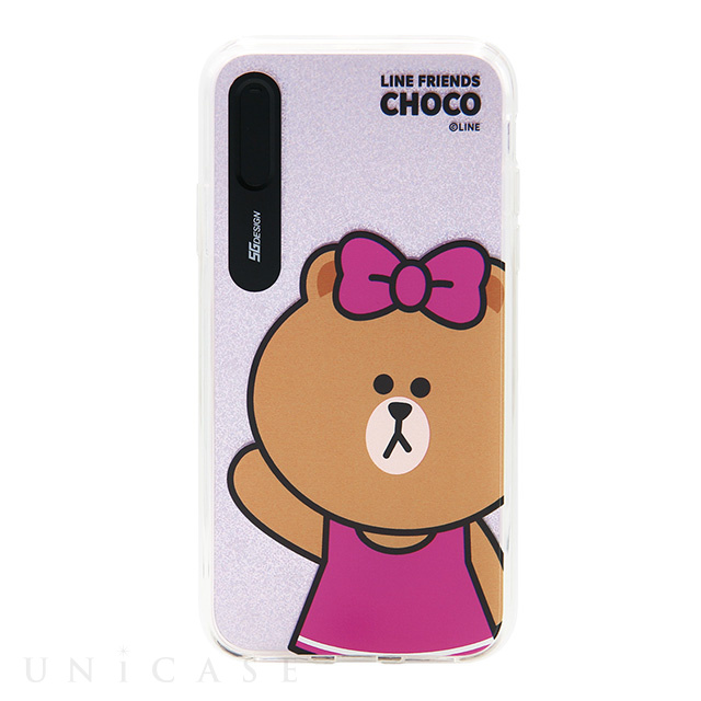 【iPhoneXS/X ケース】LIGHT UP CASE ベーシック (チョコ)