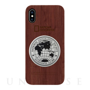 【iPhoneXS Max ケース】Metal-Deco Wood Case (ローズウッド)