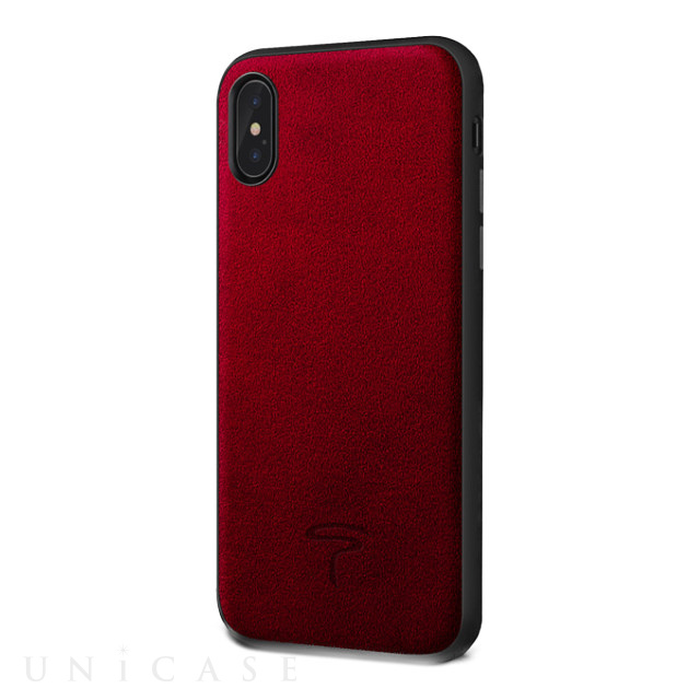 【iPhoneXS/X ケース】Alcantara (Red)