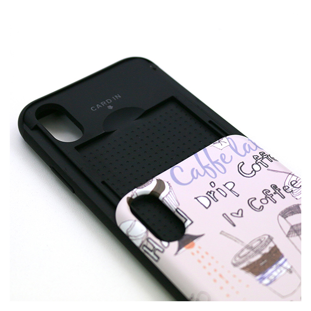 【iPhoneXS/X ケース】Card slide French Cafe (ブルー)goods_nameサブ画像