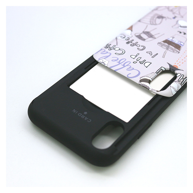 【iPhoneXS/X ケース】Card slide French Cafe (ブルー)goods_nameサブ画像