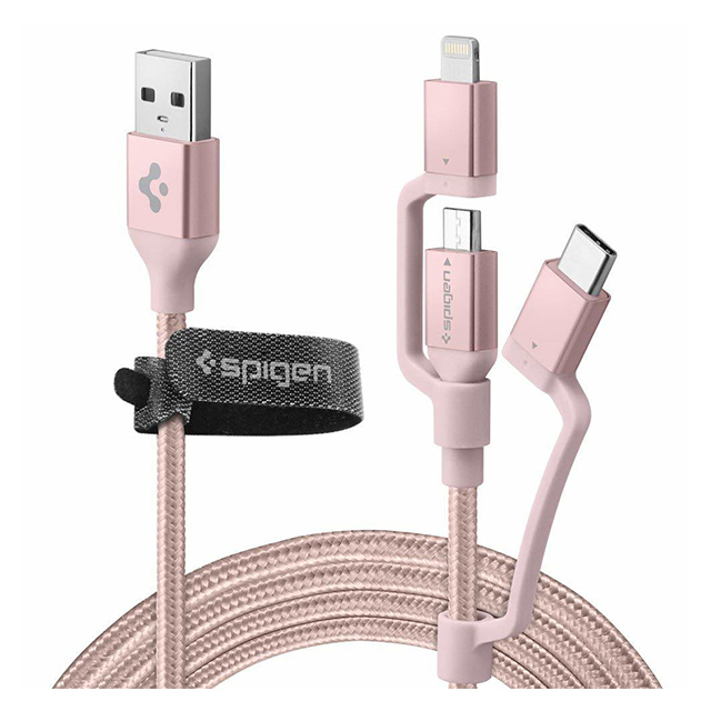 Essential C10i3 USB-C+Micro-B5-pin+USB Lightning to USB 2.0 Cable (Rose Gold)goods_nameサブ画像