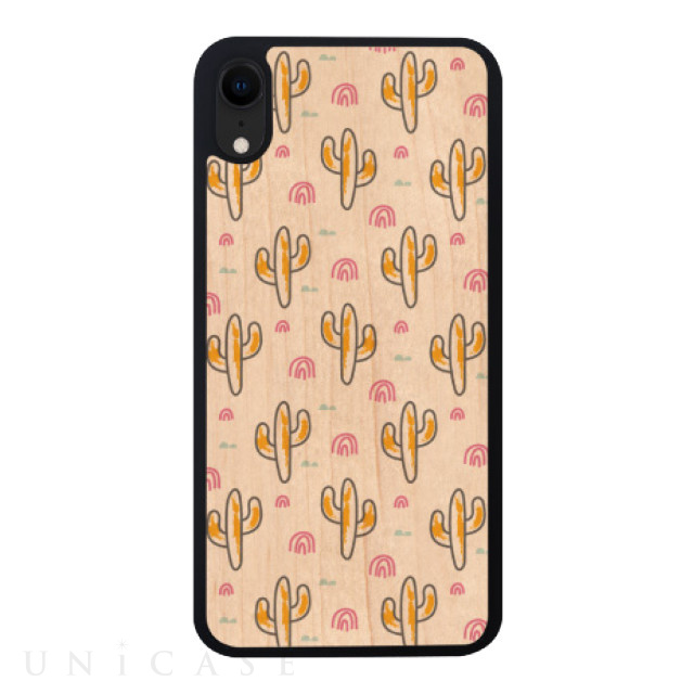 【iPhoneXR ケース】ウッディフォトケース (Cactus Pink)