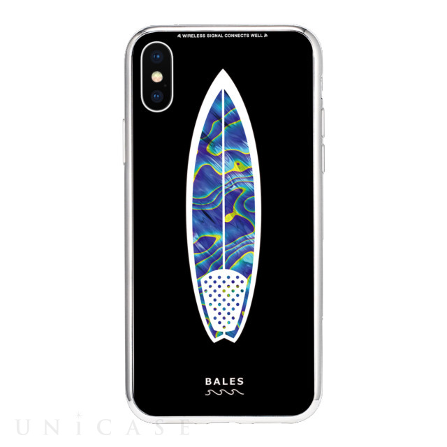 【iPhoneXS/X ケース】Black Sea Shell柄9Hガラスケース (TB)