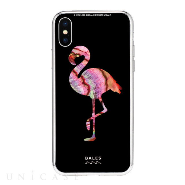 【iPhoneXS/X ケース】Black Sea Shell柄9Hガラスケース (TJ)