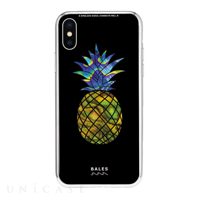 【iPhoneXS/X ケース】Black Sea Shell柄9Hガラスケース (TM)