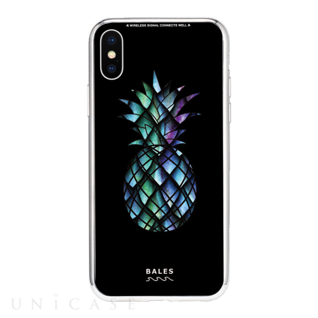 【iPhoneXS/X ケース】Black Sea Shell柄9Hガラスケース (TP)