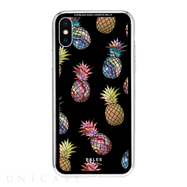 【iPhoneXS/X ケース】Black Sea Shell柄9Hガラスケース (TS)