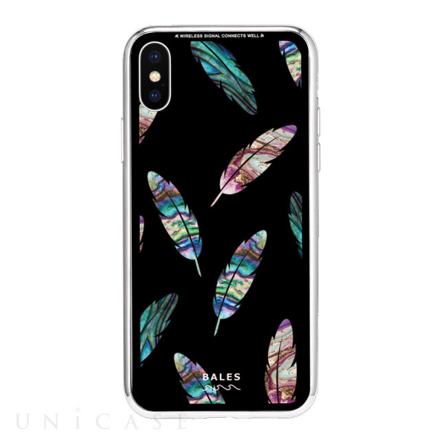 【iPhoneXS/X ケース】Black Sea Shell柄9Hガラスケース (TU)