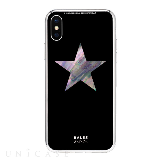 【iPhoneXS/X ケース】Black Sea Shell柄9Hガラスケース (TW)